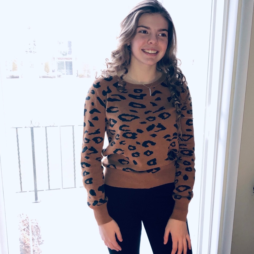 Leopard print sweater